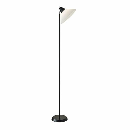 HAZ Black Metal Torchiere Lamp; 12 x 10 x 71.5 in. HA3094756